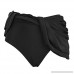ANJUNIE Women Swim Skirt Bikini Bottom Coverup High Waisted Shirred Bottom Ruffles Swimwear Black B07N1C6K3G